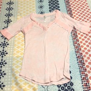 A pink blouse
